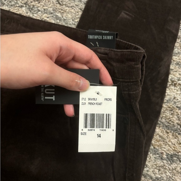 KUT From The Kloth Corduroy Toothpick Skinny Jeans Sz 14 NWT | KUT Skinny Jeans- - Picture 4 of 15